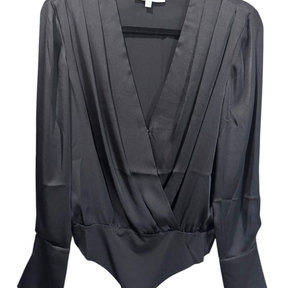 Favorite Daughter Black Silk Bodysuit